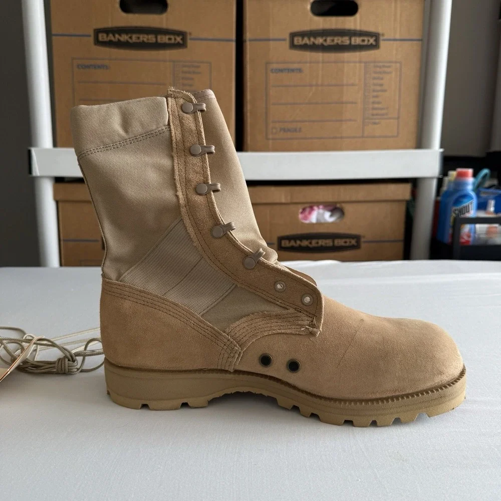 Army Hot Weather Combat Boots Mens 10.5W McRae Tan Military Vibram Reserves